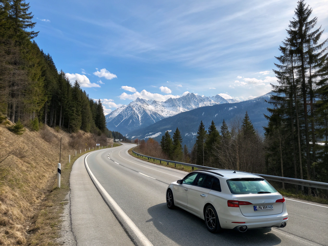 Österreichische Autobahn mit Vignette